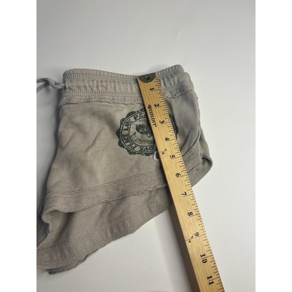Vtg Y2K Derek Heart Micro Mini Low Rise Mini Sweat Shorts Women S Tan Comfy - Picture 10 of 10